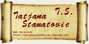 Tatjana Stamatović vizit kartica